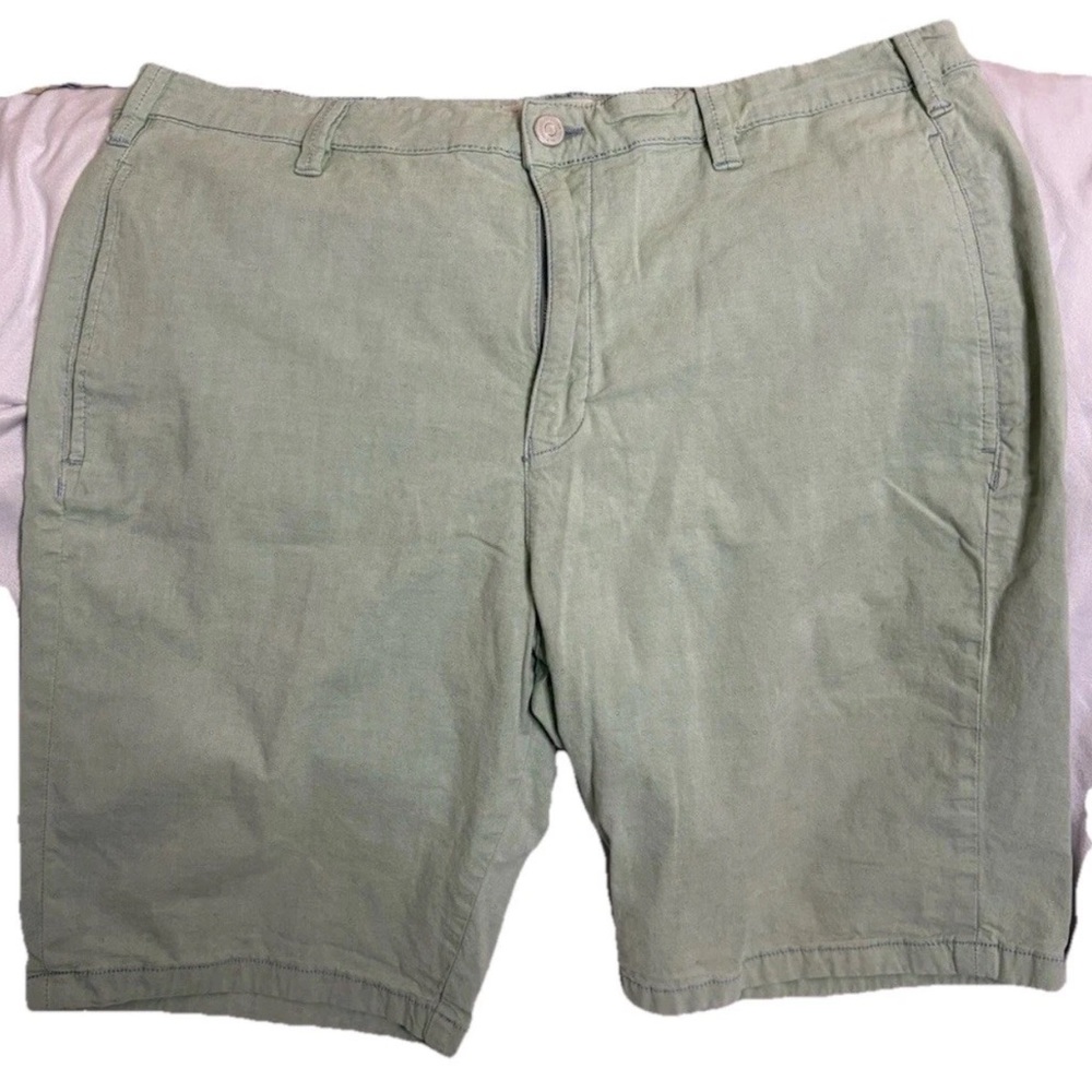 Mavi Jeans Shorts Mens Size 40 Khaki Green Pockets Walking Casual Belt Loops Zip